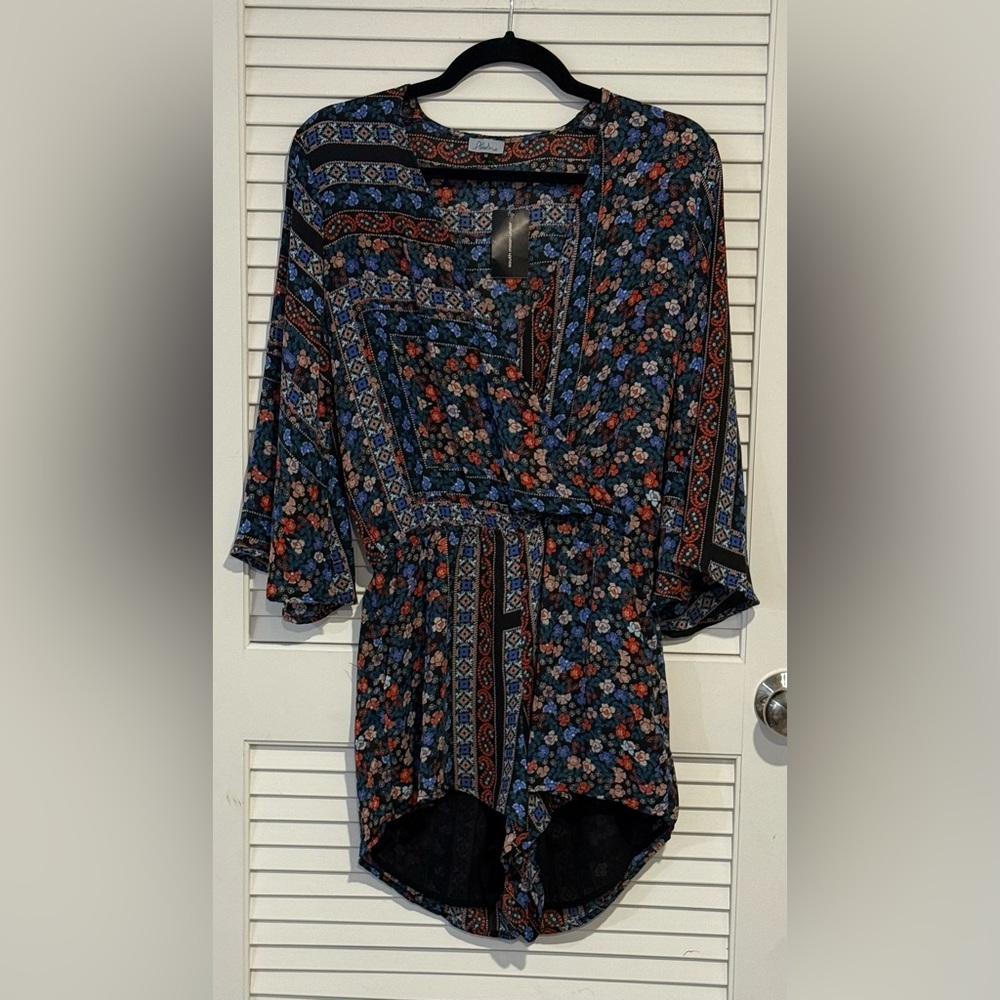 Abbeline Multicolor Floral Patterned Romper